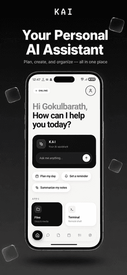KAI AI — your personal AI assistant home