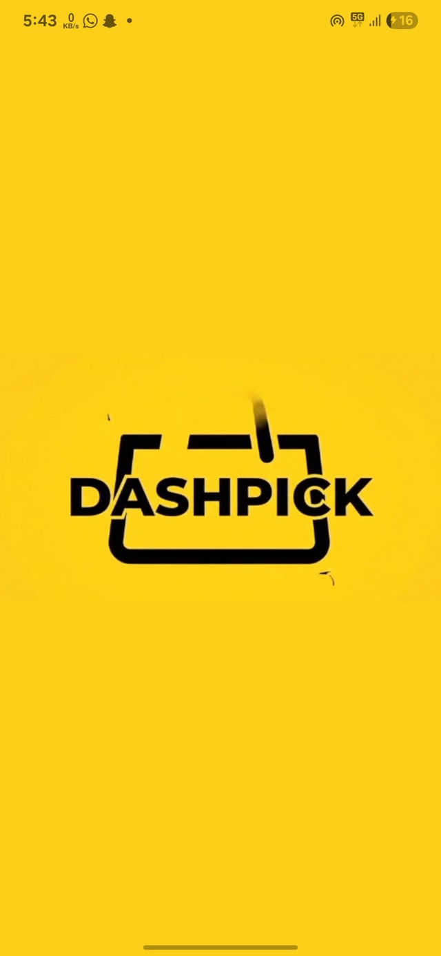 DashPick splash screen
