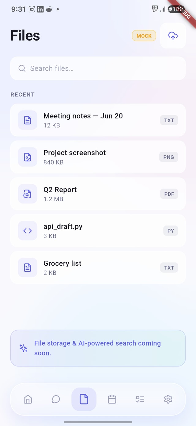 File Manager with search